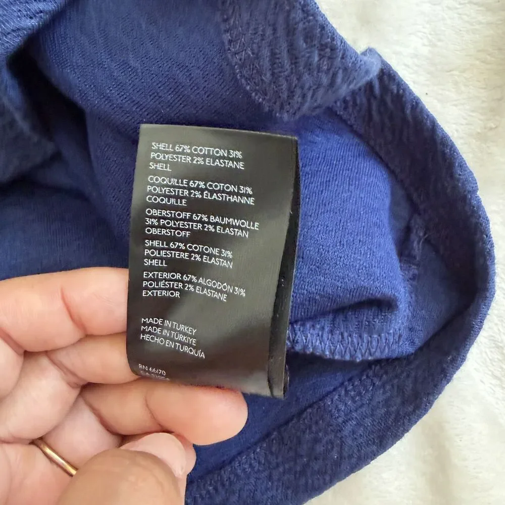 Anthropologie Maeve Navy Blue Knit Top Size XS